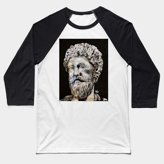 Marcus Aurelius of Rome Baseball T-Shirt by artbymeezy